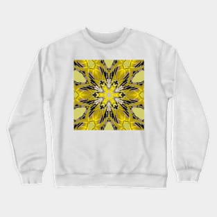 floral design in shades of yellow and grey Crewneck Sweatshirt